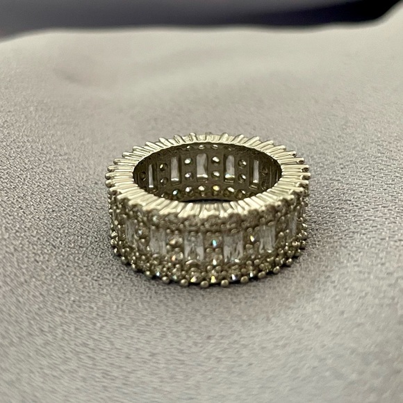 Aldo silver white cz ring, size 6 - Picture 3 of 4